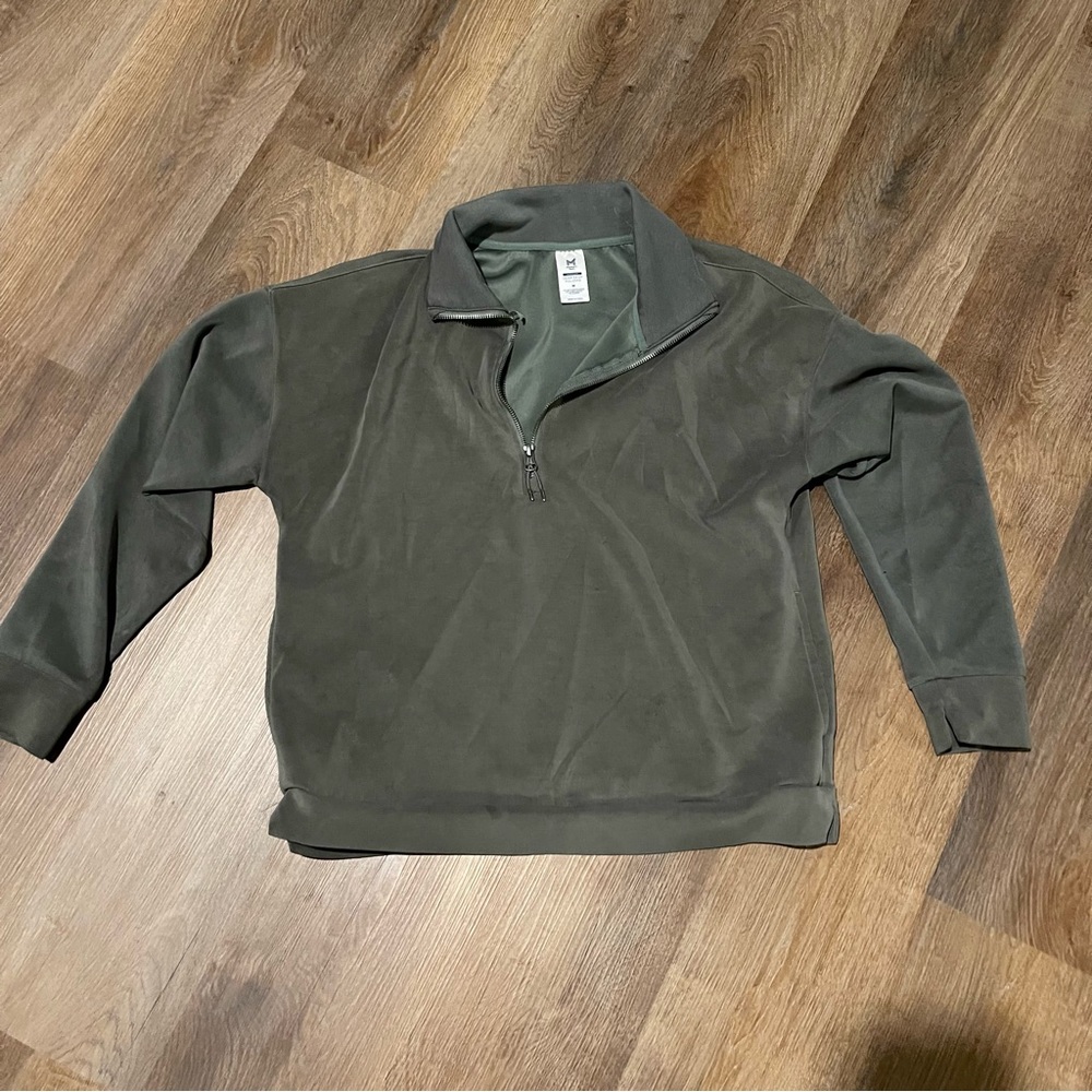 Members Mark Quarter Zip Green Size Medium